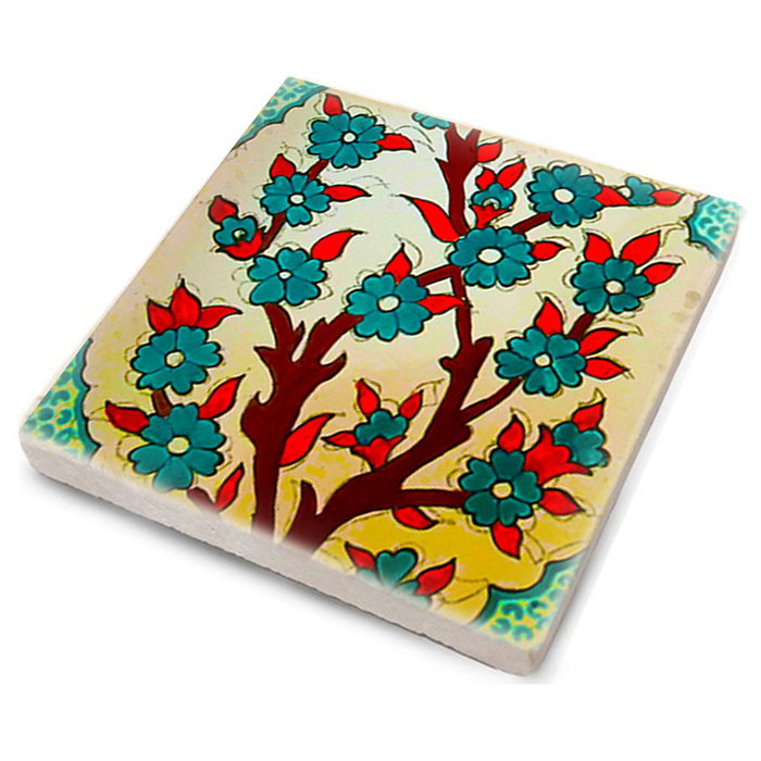Hermia Posavasos de Piedra Natural Multicolor (4 Piezas)